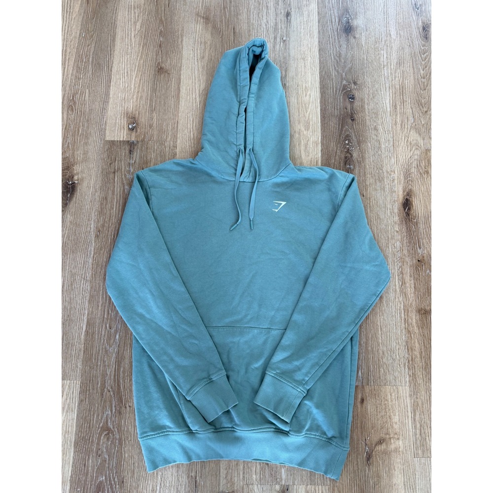 Gymshark Hoodie Mens Small Teal Green Pullover Fleece Activewear Loungewear